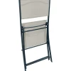 Sedia da giardino pieghevole Toconao in acciaio e textilene beige