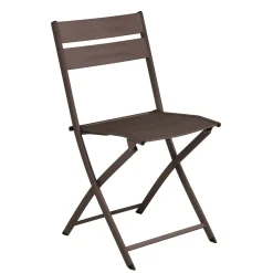 Sedia da giardino pieghevole in alluminio chocolate