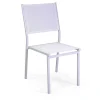 Sedia da giardino senza cuscino Sullivan in alluminio bianco