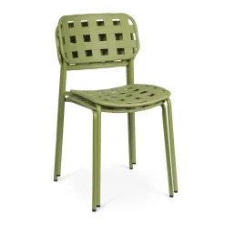 Sedia da giardino senza cuscino Clover in polipropilene verde turtle