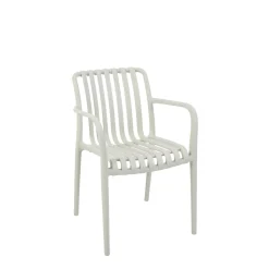 Sedia da giardino senza cuscino Merrydale in plastica bianco