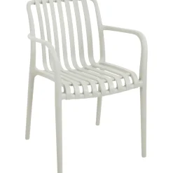 Sedia da giardino senza cuscino Merrydale in plastica bianco
