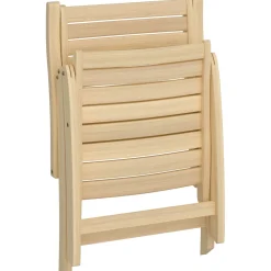 Sedia da giardino senza cuscino Canston in legno acacia