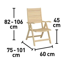 Sedia da giardino senza cuscino Canston in legno acacia
