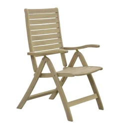 Sedia da giardino senza cuscino Canston in legno acacia