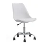 Sedia da scrivania con base cromata 48x59x99 cm bianco