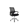Sedia da scrivania in tesuto con base cromata 57x47x92 cm nero