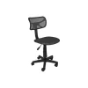 Sedia da scrivania in tessuto con schienale retato 48x41 x H 73/85 cm nero