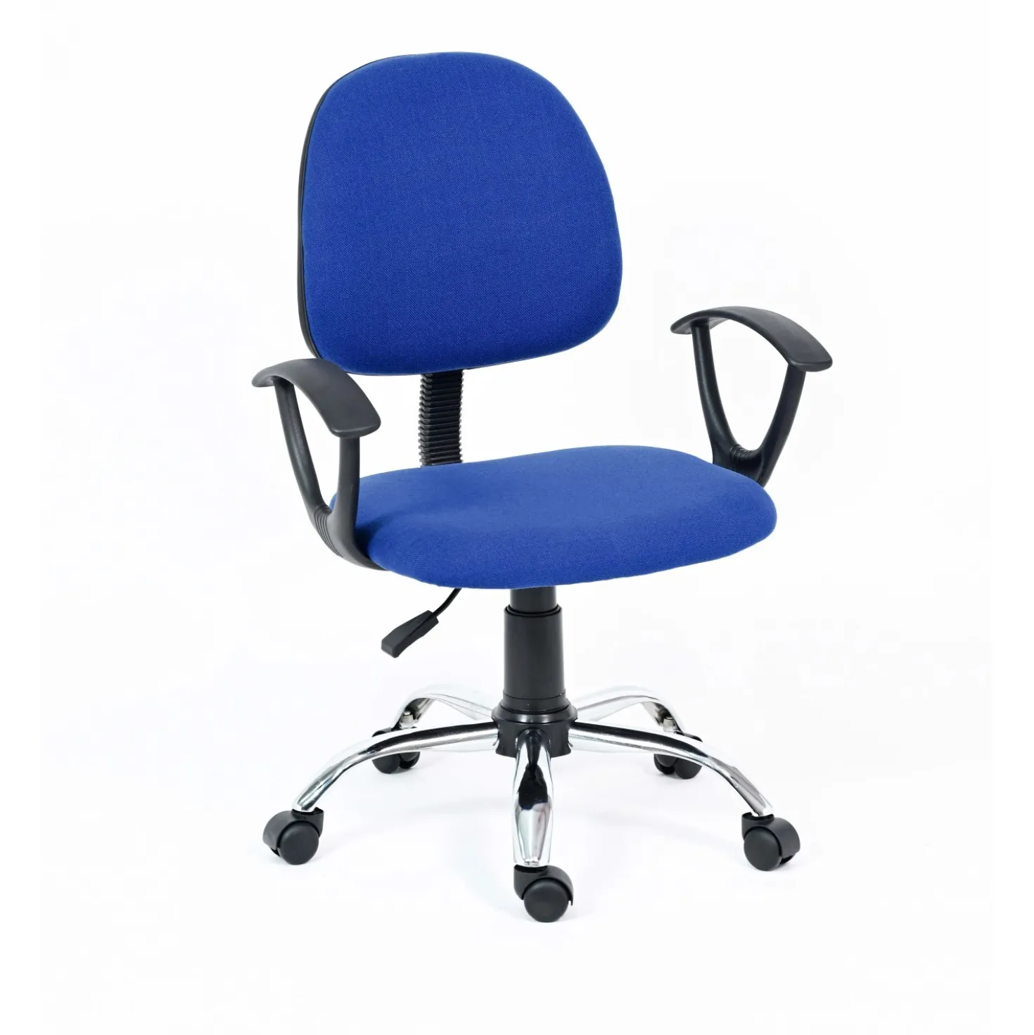 Sedia da ufficio in tessuto con braccioli Blu 60x56x84/94 cm