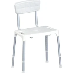 Sedia doccia con schienale 54x30x50 cm bianco