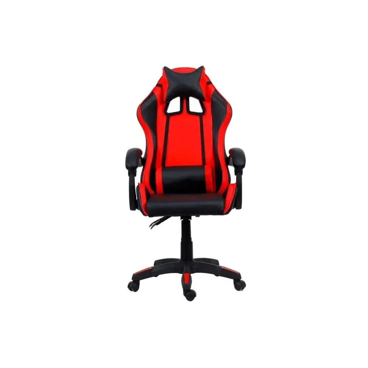 Sedia Gaming ergonomica in similpelle 65x63 H 115/125 cm rosso e nero