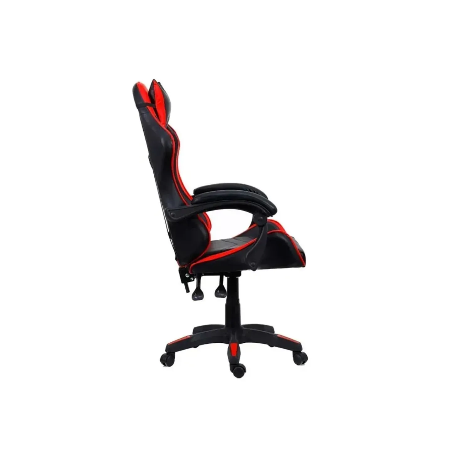 Sedia Gaming ergonomica in similpelle 65x63 H 115/125 cm rosso e nero