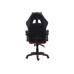 Sedia Gaming ergonomica in similpelle 65x63 H 115/125 cm rosso e nero