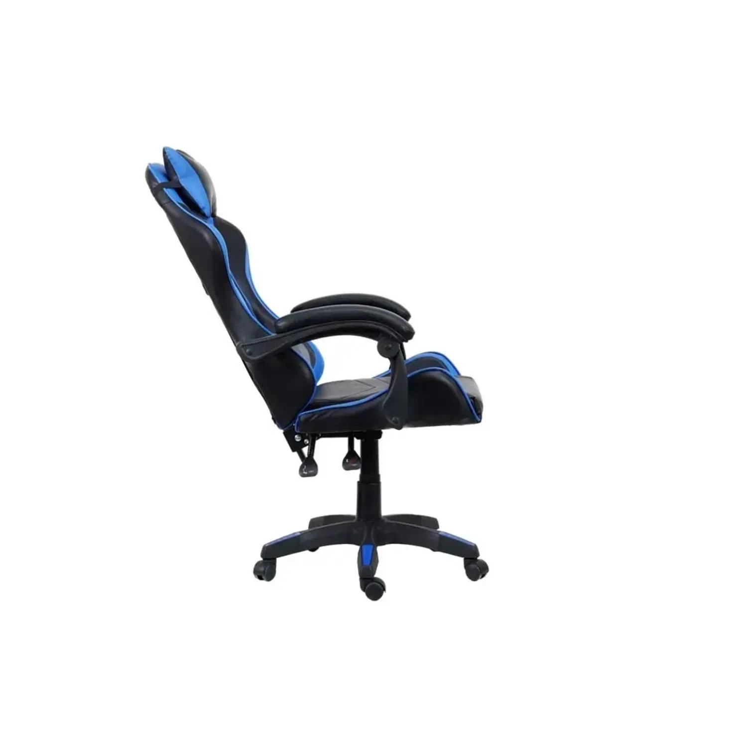 Sedia Gaming ergonomica in similpelle 65x63 H 115/125 cm blu e nero