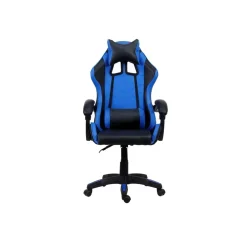 Sedia Gaming ergonomica in similpelle 65x63 H 115/125 cm blu e nero