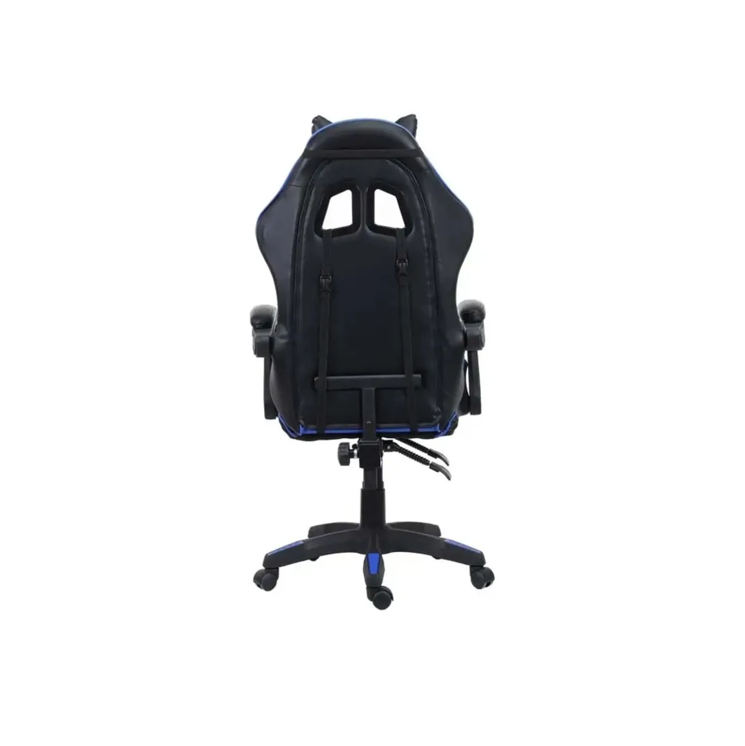 Sedia Gaming ergonomica in similpelle 65x63 H 115/125 cm blu e nero