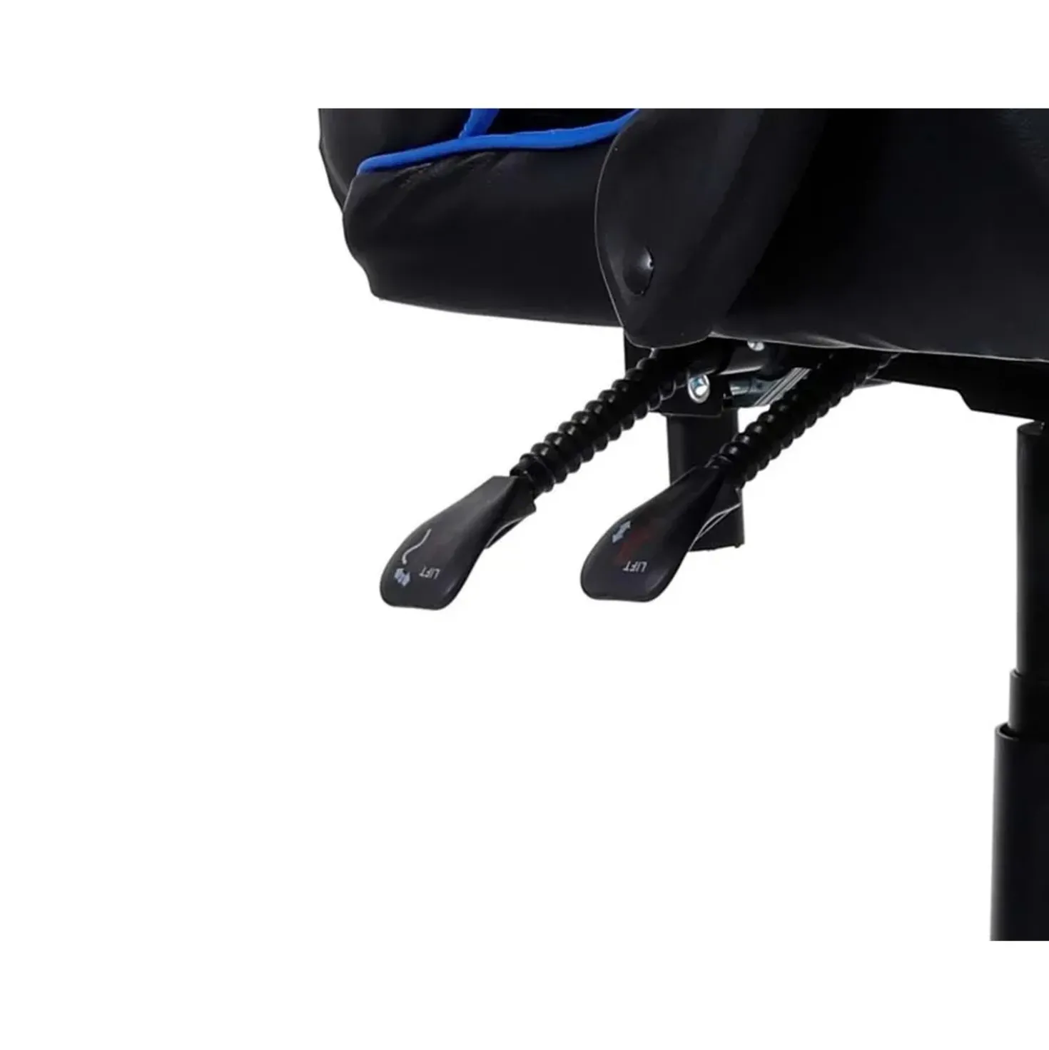 Sedia Gaming ergonomica in similpelle 65x63 H 115/125 cm blu e nero