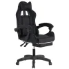 Sedia gaming reclinabile con poggiapiedi e supporto lombare nero