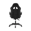 Sedia gaming reclinabile con poggiapiedi e supporto lombare nero/bainco