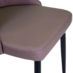 Sedia in ecopelle Oliver tortora 48x58xh48/90 cm