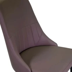 Sedia in ecopelle Oliver tortora 48x58xh48/90 cm