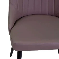 Sedia in ecopelle Oliver tortora 48x58xh48/90 cm