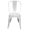 Sedia in ferro New Bristol bianco antico