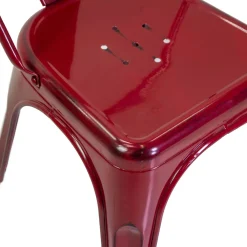 Sedia in ferro New bristol rosso antico