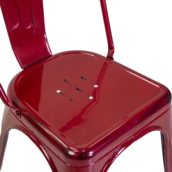 Sedia in ferro New bristol rosso antico
