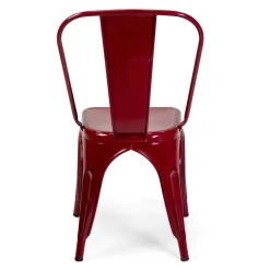 Sedia in ferro New bristol rosso antico