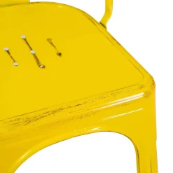 Sedia in ferro New bristol giallo antico