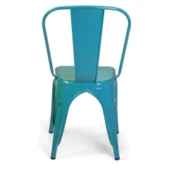 Sedia in ferro New bristol azzurro antico