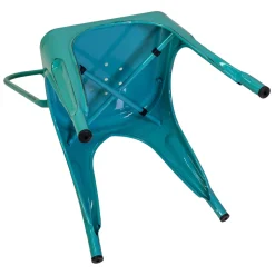 Sedia in ferro New bristol azzurro antico