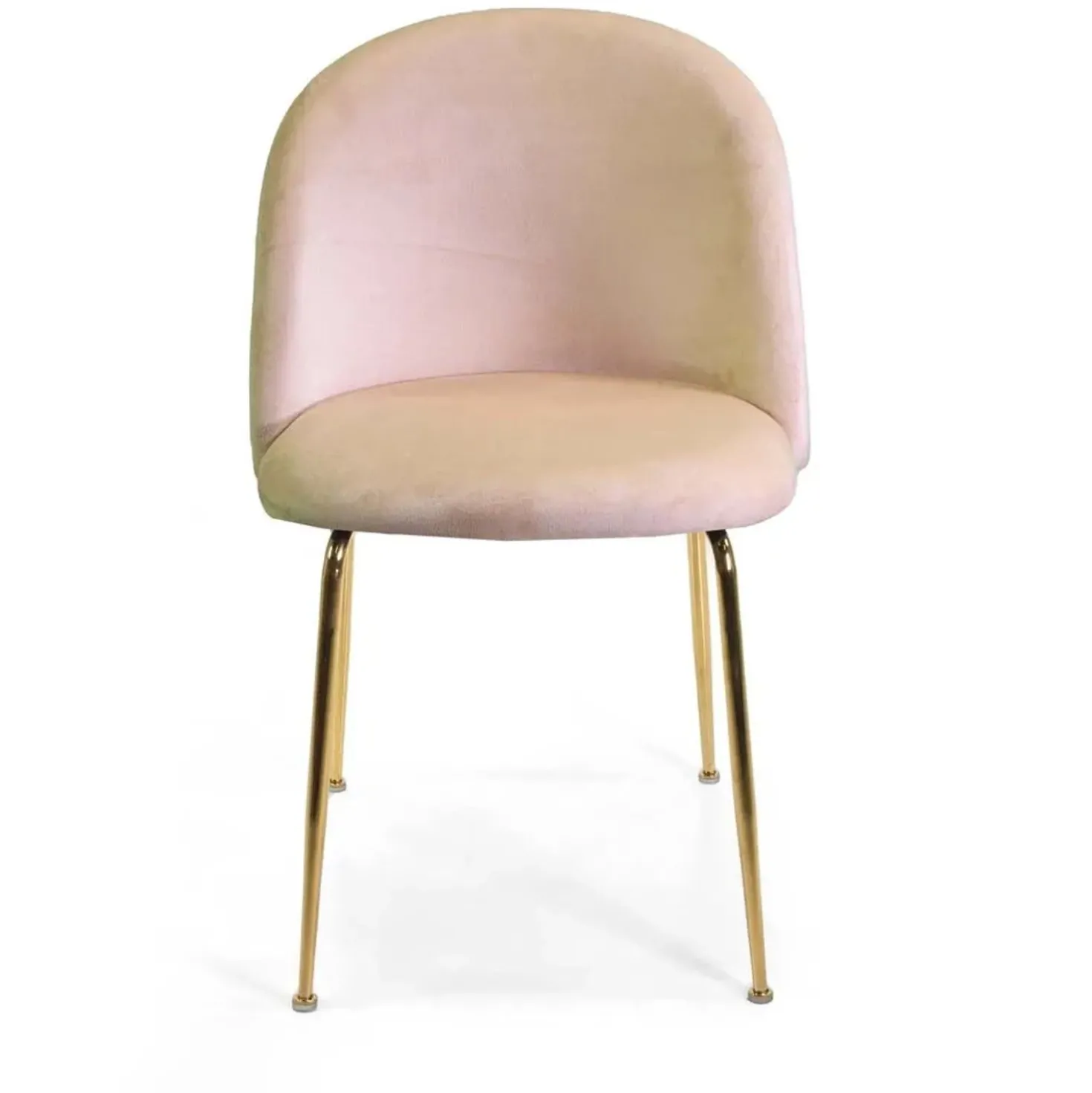 Sedia in velluto Sammi crema struttura oro 50x57xh47/77,5 cm