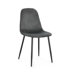 Sedia Irelia velluto grigio scuro