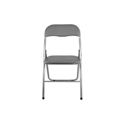 Sedia pieghevole in acciaio con imbotittura 45x45x80 cm grgio