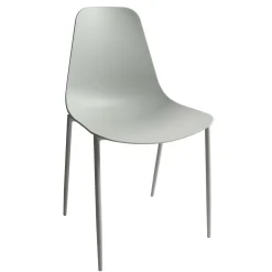 Sedia plastica e metallo 49x49x88 cm grigio