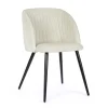 Sedia Queen velvet bianco