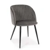 Sedia Queen velvet grigio cadetto