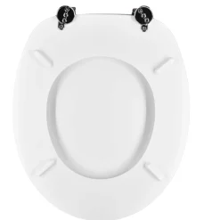Sedile copriwater ovale Roma in legno bianco