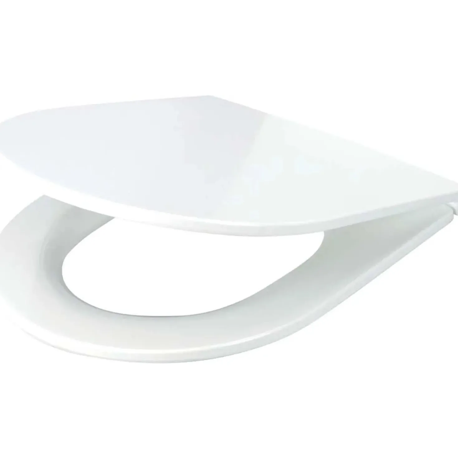Sedile per WC sottile chiusura morbida 362x30 mm bianco
