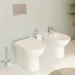 Sedile WC Slim S20 Round in duroplast con chiusura Soft Close e cerniere cromate