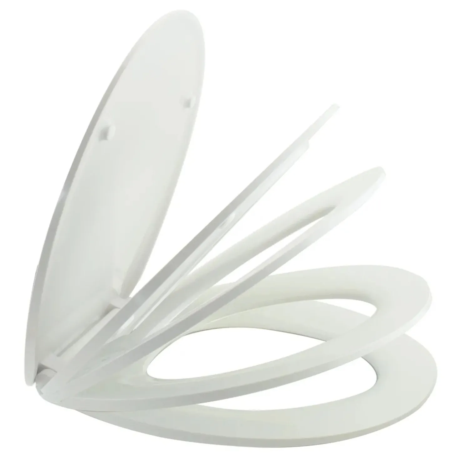 Sedile WC universale termoindurente Solution bianco