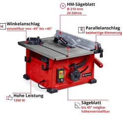 Sega circolare da banco Einhell TC-TS 8 210 mm 1200 W