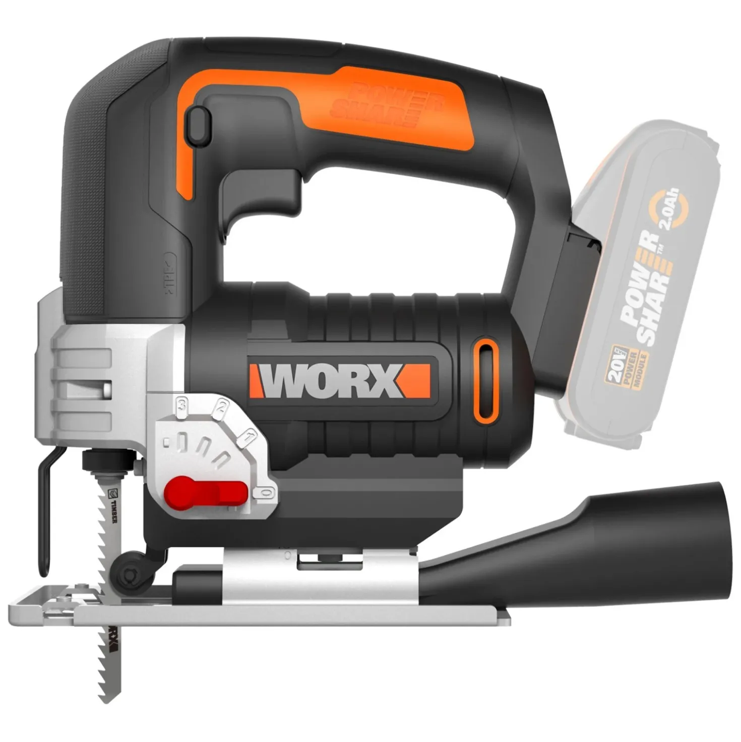 Seghetto alternativo Worx WX543.9 80 mm 36 W solo corpo macchina