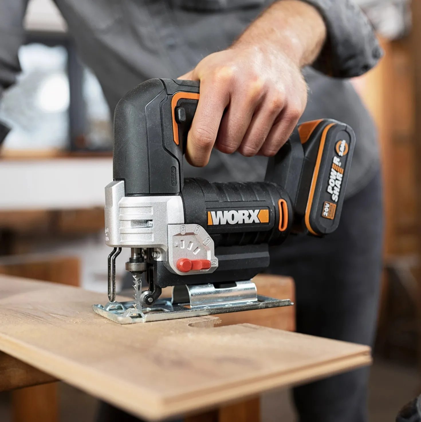 Seghetto alternativo Worx WX543.9 80 mm 36 W solo corpo macchina