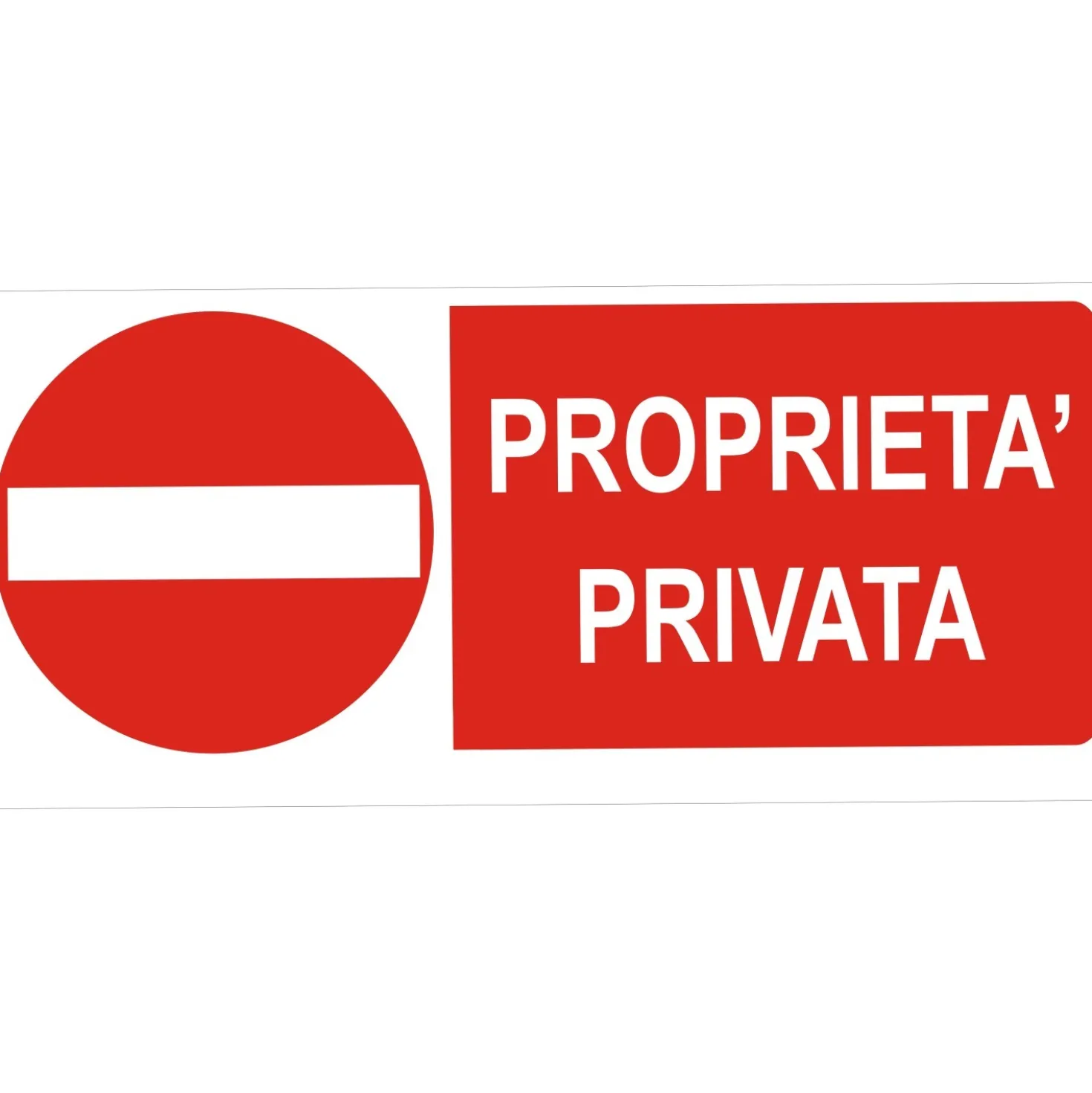 Segnale di divieto "Proprietà privata" 31 x 14 cm