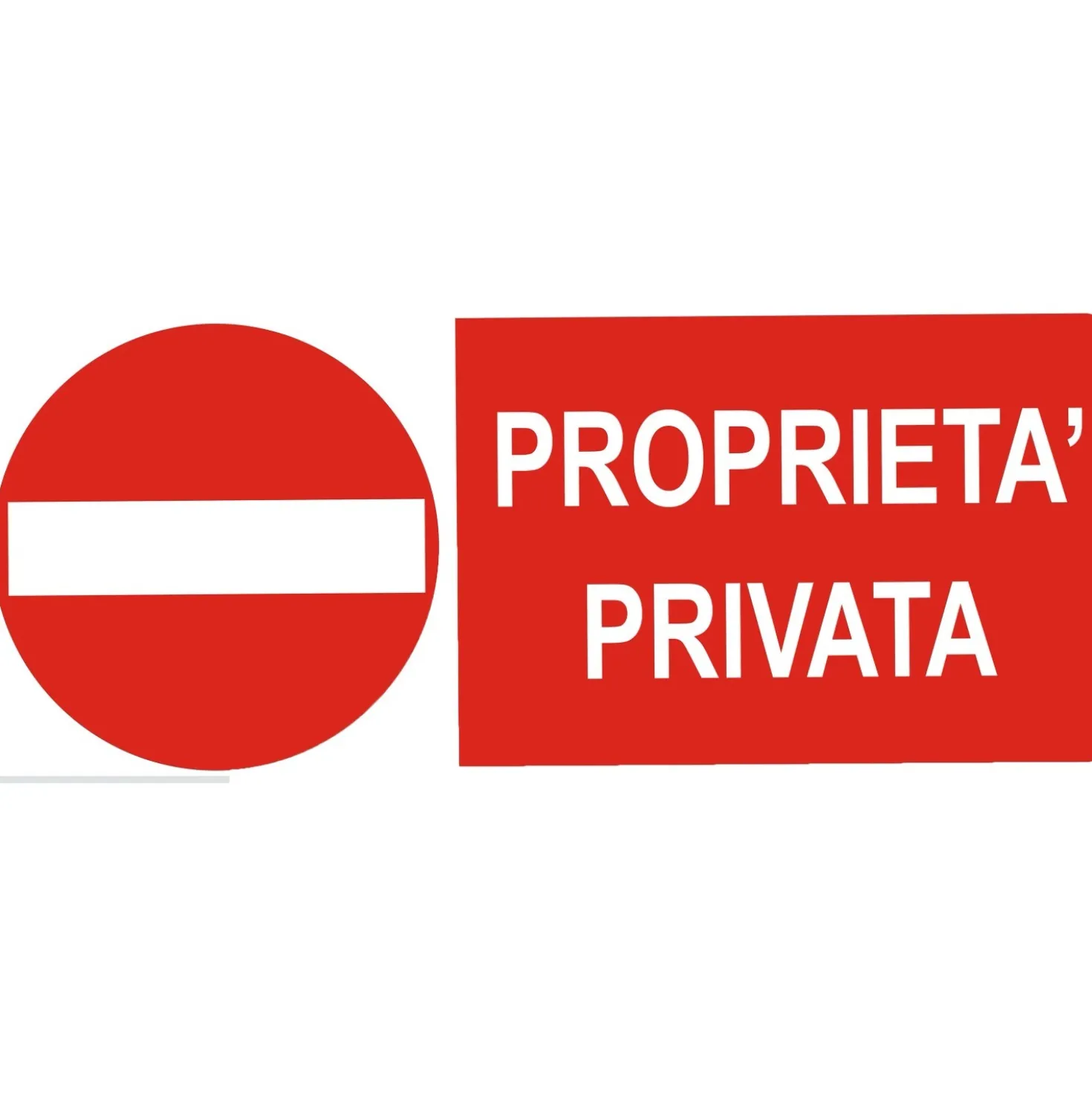 Segnale di divieto "Proprietà privata" 31 x 14 cm
