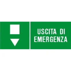 Segnaletica di sicurezza "Uscita di emergenza" basso 31 x 14 cm