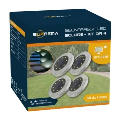 Segnapassi solare LED 115x20 cm 4 pz